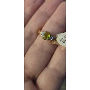 Citrine Cz Ring 14k Hge Sz 6
